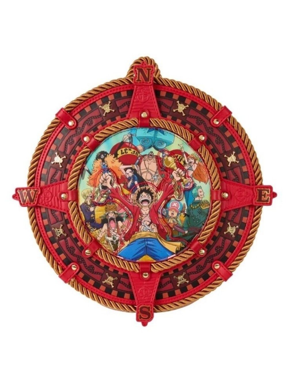Loungefly One Piece Compass Rope Mini Backpack Pirates Jolly Roger NWT Anime